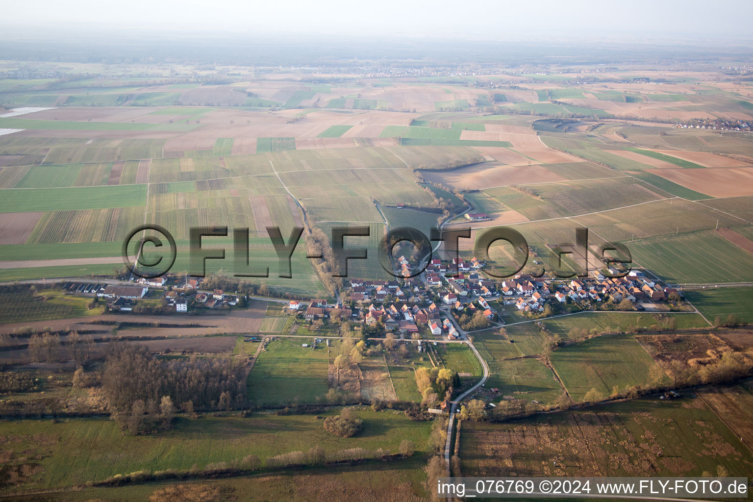 Hergersweiler in the state Rhineland-Palatinate, Germany seen from above