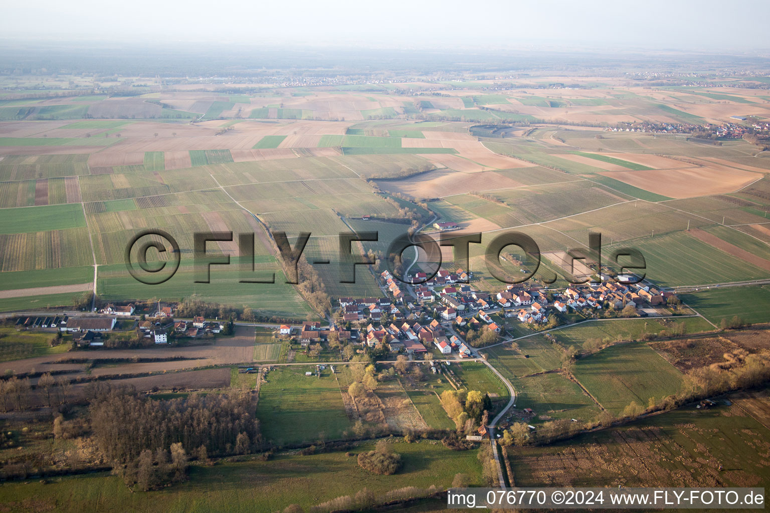 Hergersweiler in the state Rhineland-Palatinate, Germany from the plane