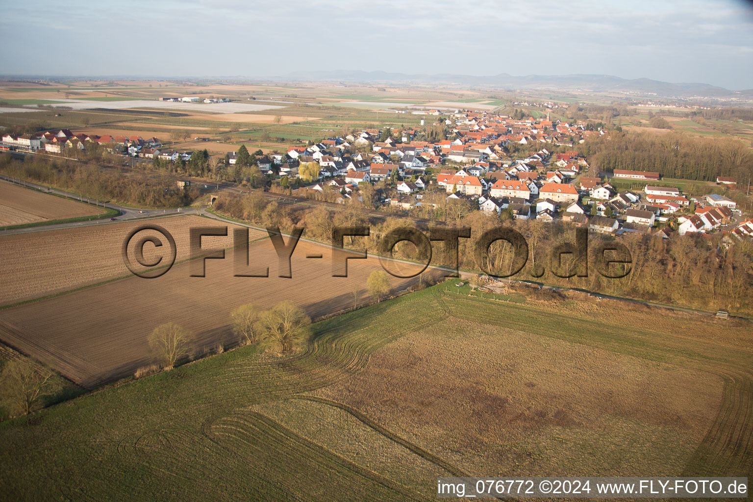 Winden in the state Rhineland-Palatinate, Germany viewn from the air