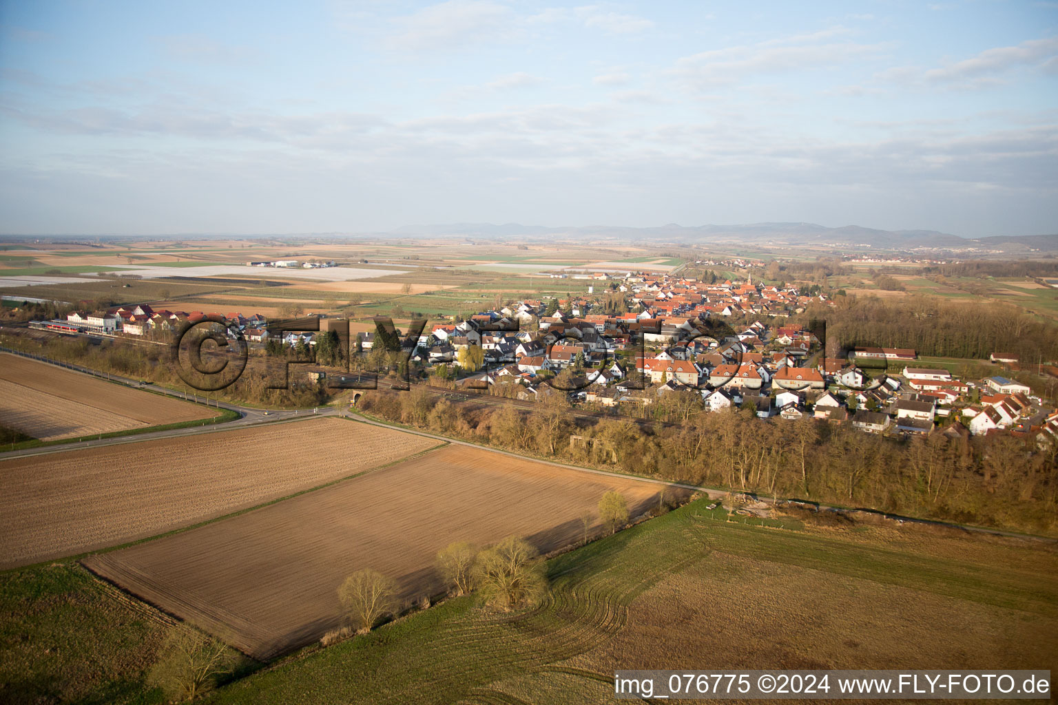 Winden in the state Rhineland-Palatinate, Germany from the drone perspective