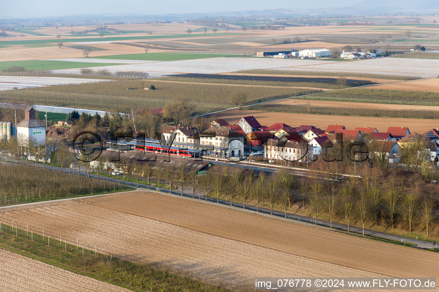 Station railway building of the Deutsche Bahn in Winden in the state Rhineland-Palatinate, Germany