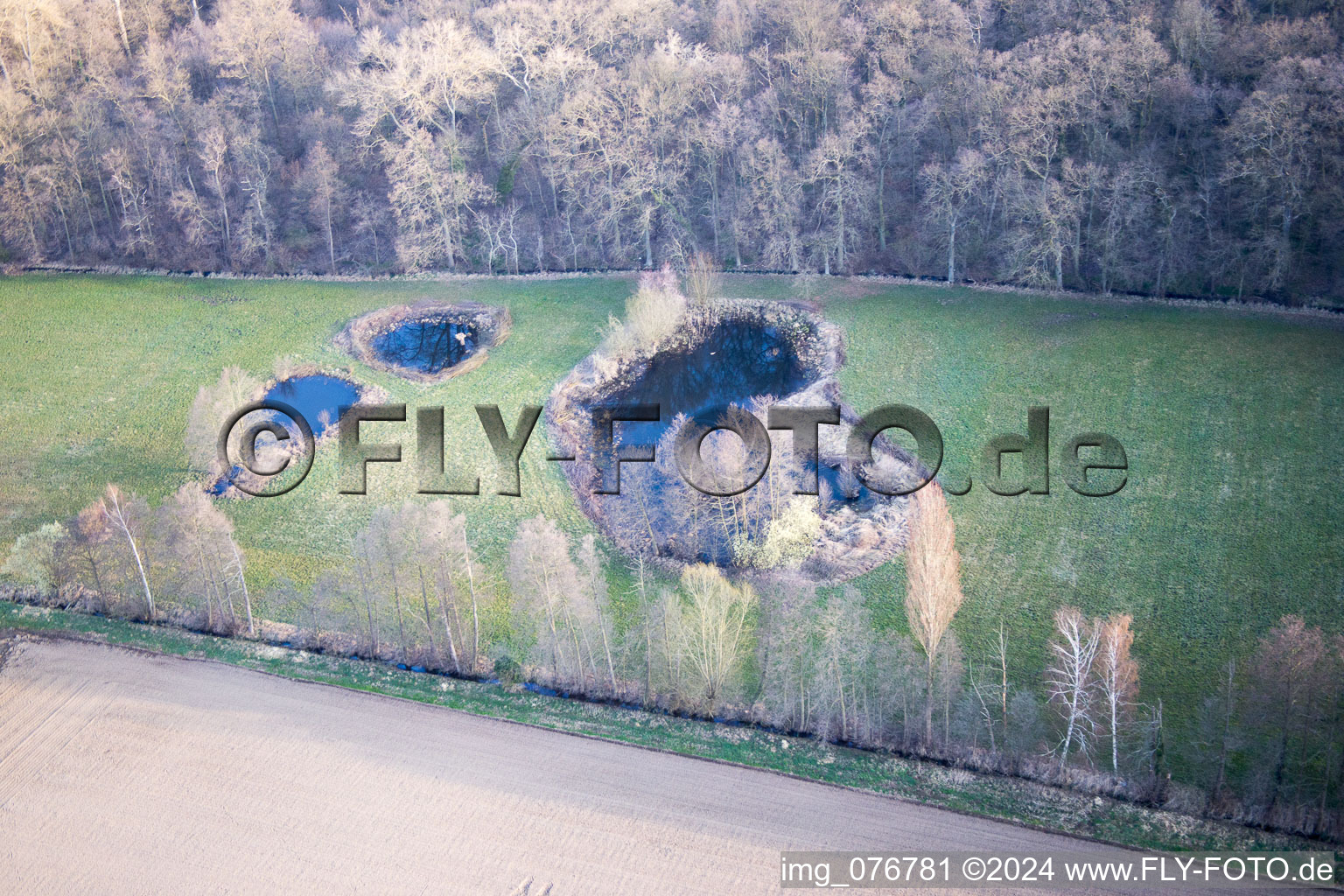 Oblique view of Höfen in the state Rhineland-Palatinate, Germany