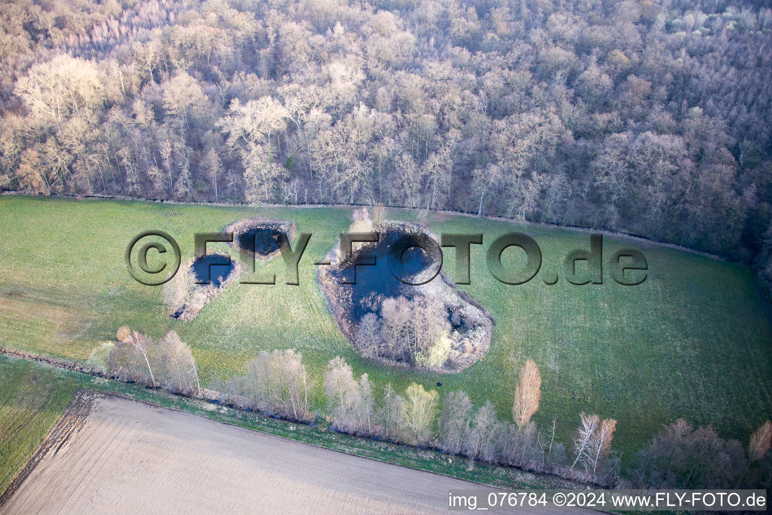 Höfen in the state Rhineland-Palatinate, Germany seen from above