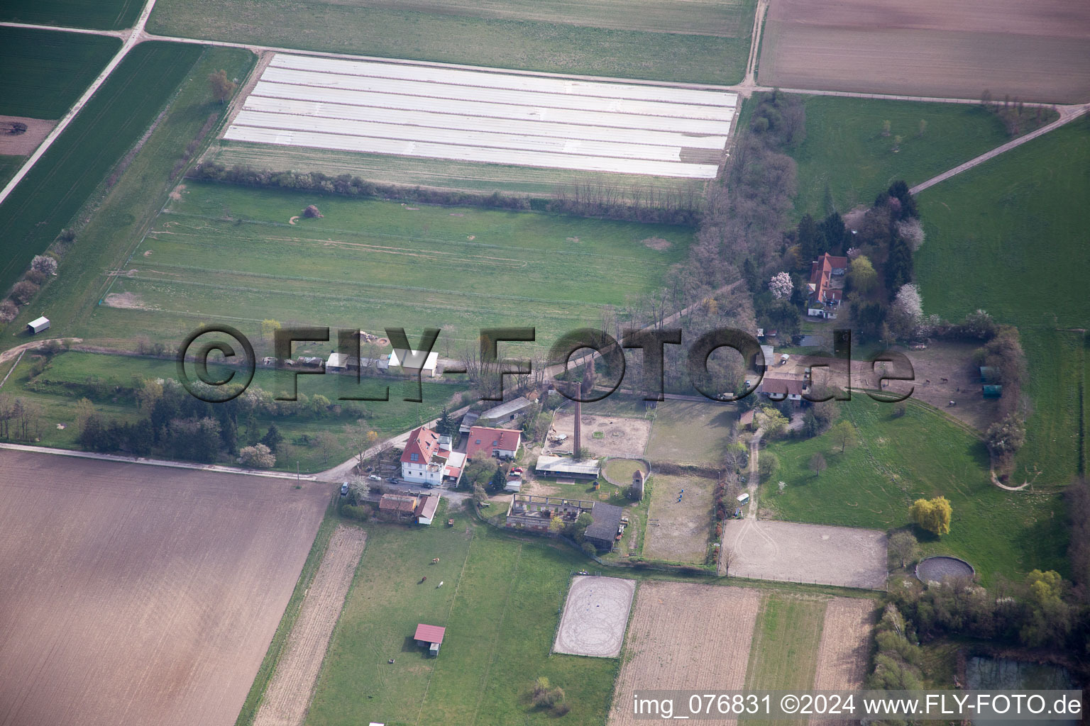 Harthausen in the state Rhineland-Palatinate, Germany from above