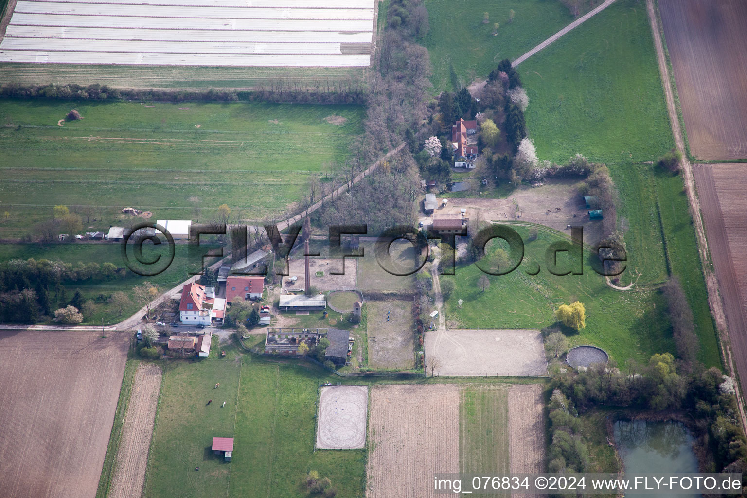 Harthausen in the state Rhineland-Palatinate, Germany seen from above