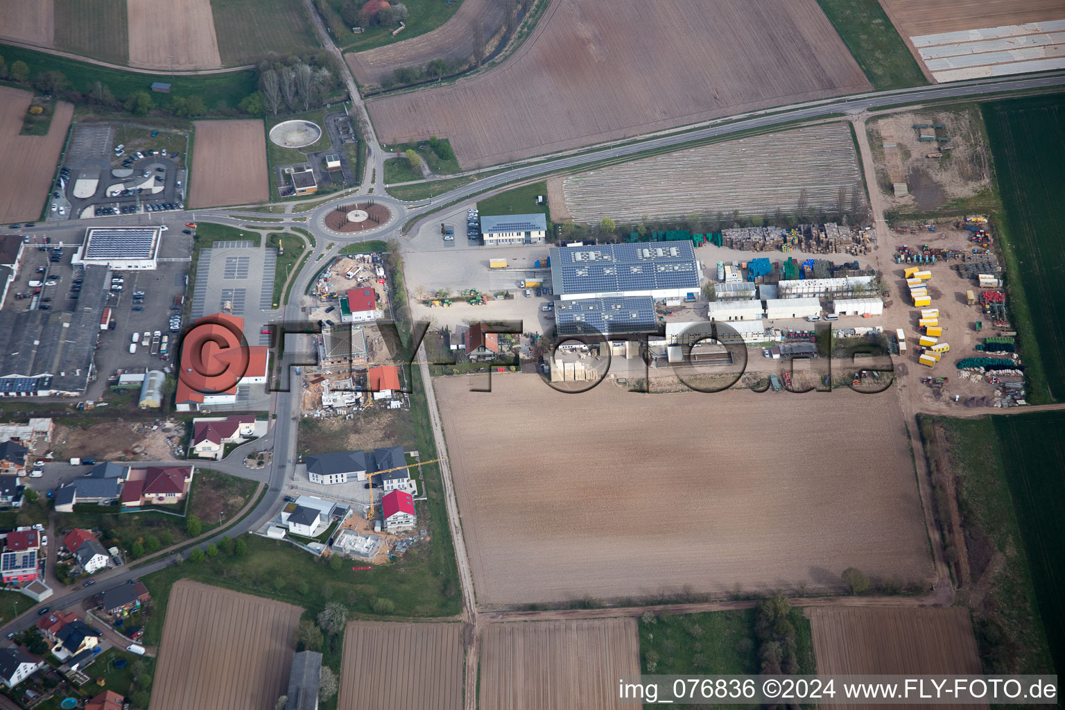 Bird's eye view of Harthausen in the state Rhineland-Palatinate, Germany