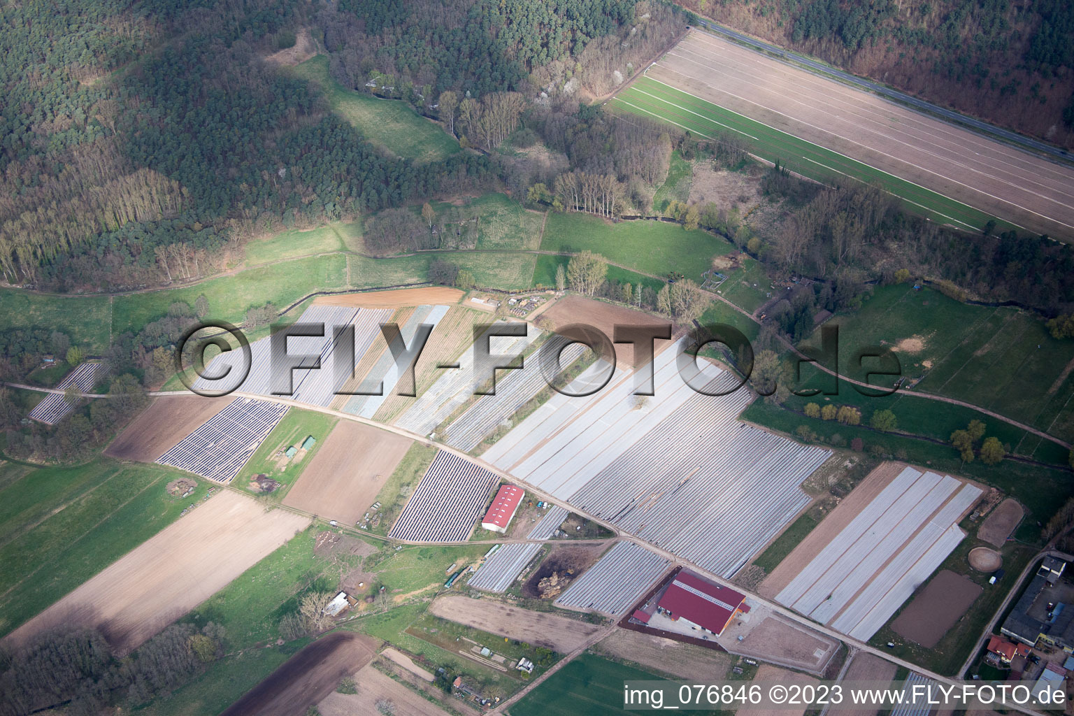 Aerial photograpy of Dudenhofen in the state Rhineland-Palatinate, Germany
