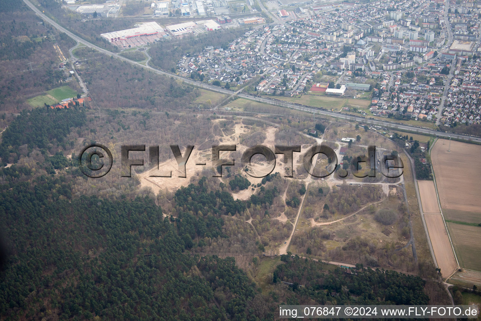 Speyer in the state Rhineland-Palatinate, Germany from the plane