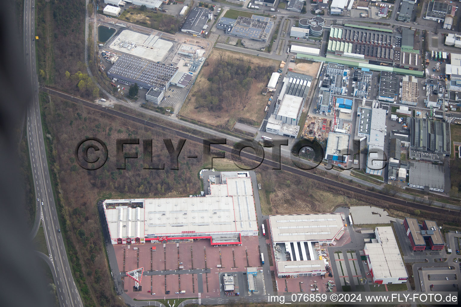 Aerial photograpy of Speyer in the state Rhineland-Palatinate, Germany