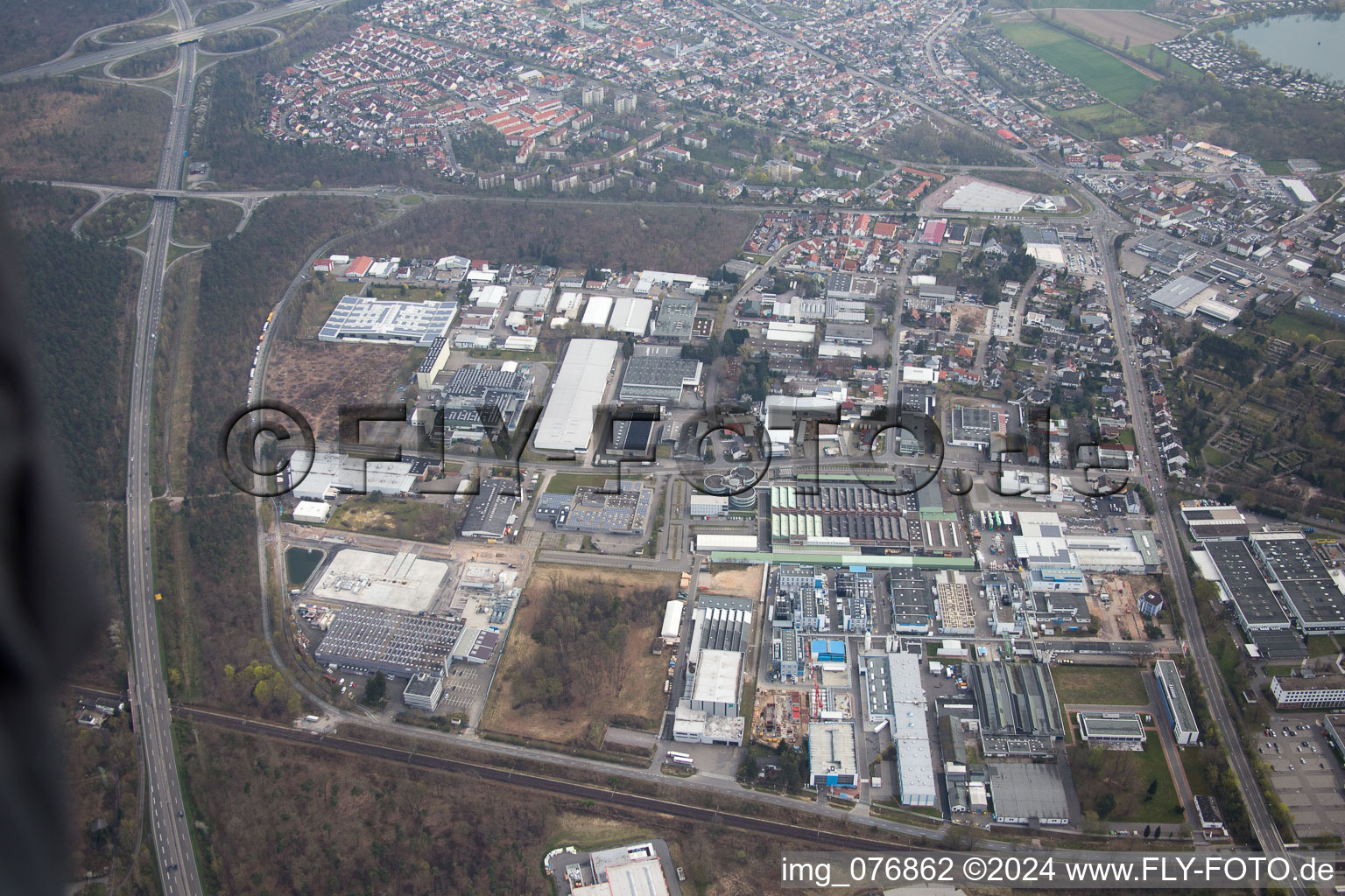 Oblique view of Speyer in the state Rhineland-Palatinate, Germany