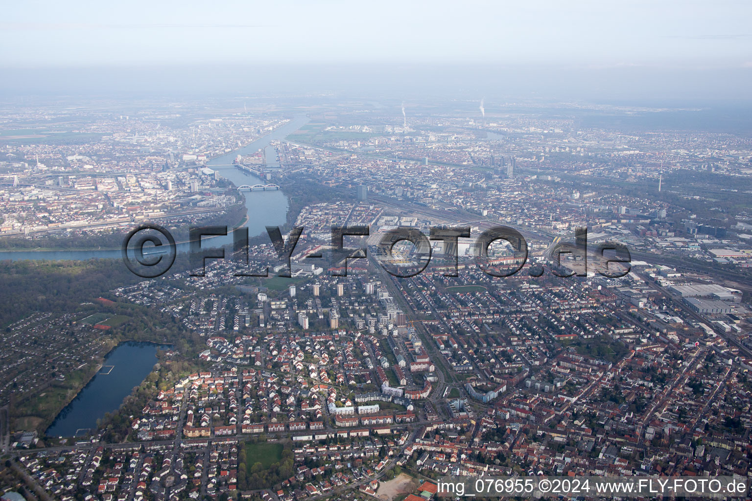 Lindenhof in the district Niederfeld in Mannheim in the state Baden-Wuerttemberg, Germany