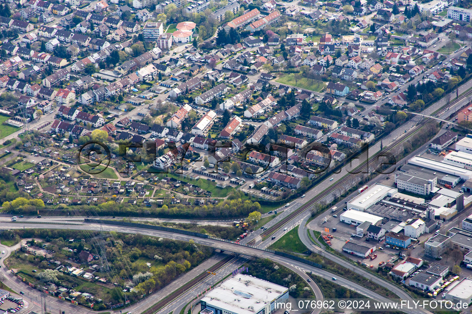 Pfingstberg in the district Rheinau in Mannheim in the state Baden-Wuerttemberg, Germany