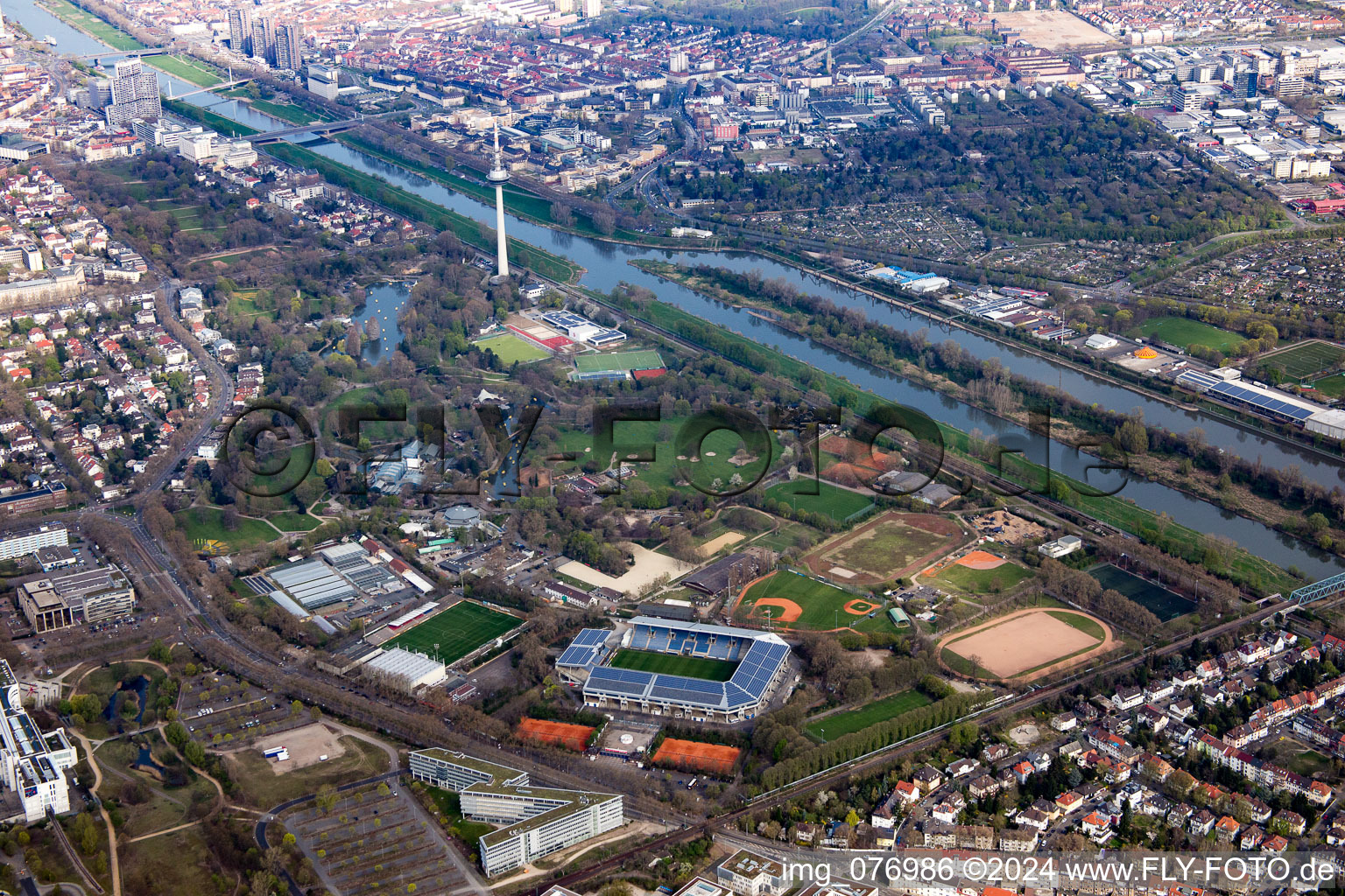 Luisenpark in the district Oststadt in Mannheim in the state Baden-Wuerttemberg, Germany