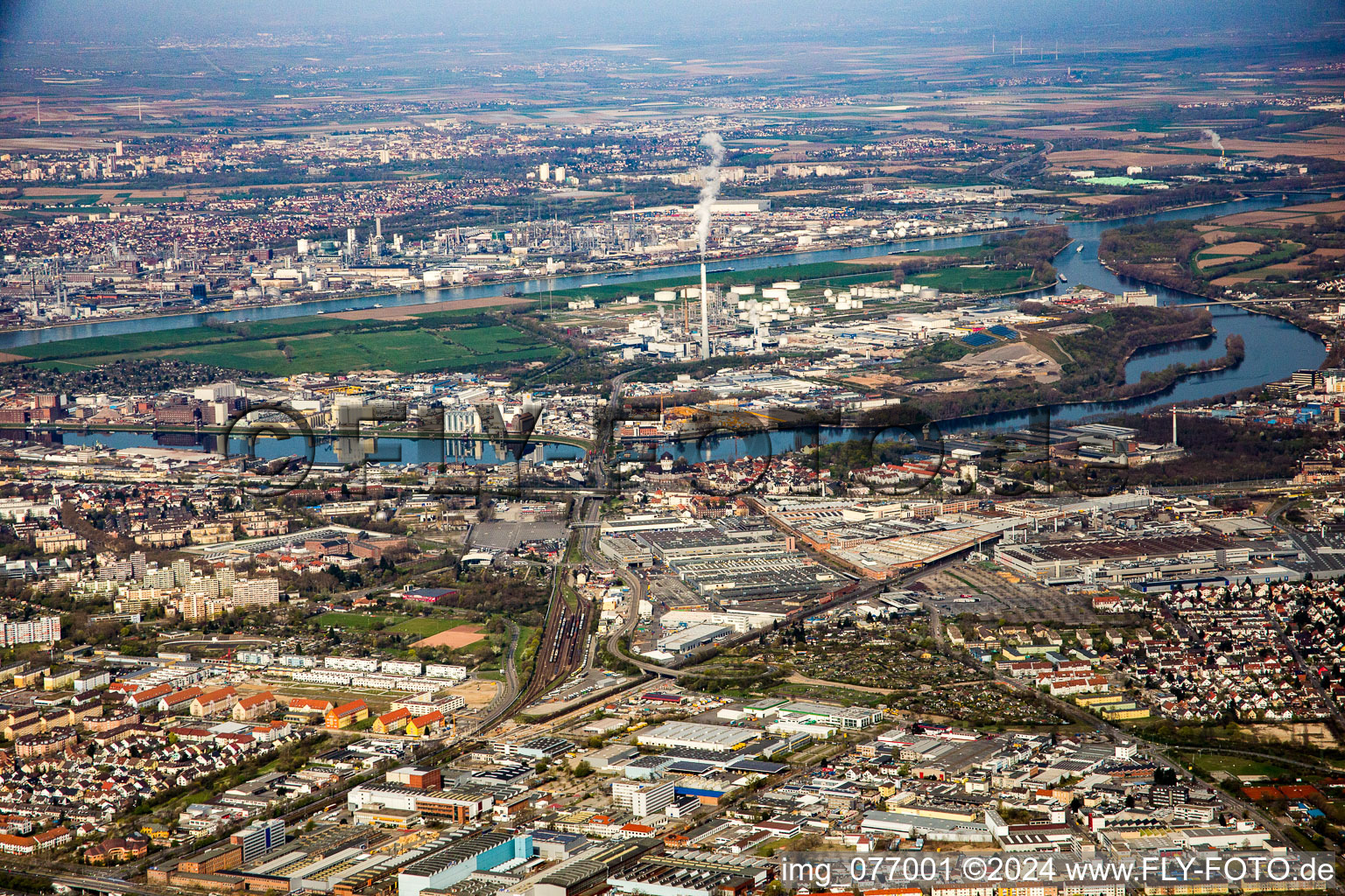 Friesenheim Island in the district Luzenberg in Mannheim in the state Baden-Wuerttemberg, Germany