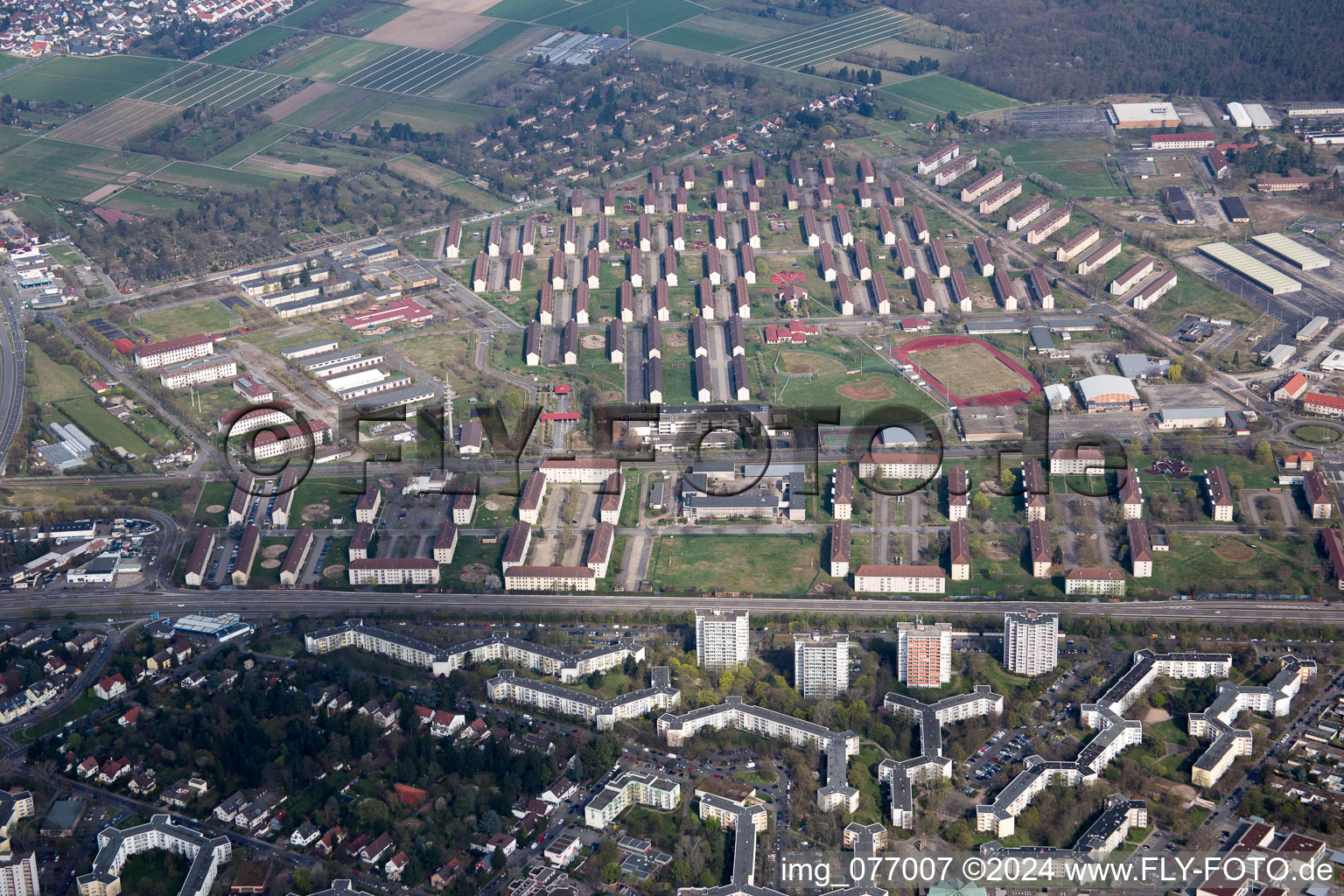 Benjamin Franklin Village in the district Käfertal in Mannheim in the state Baden-Wuerttemberg, Germany