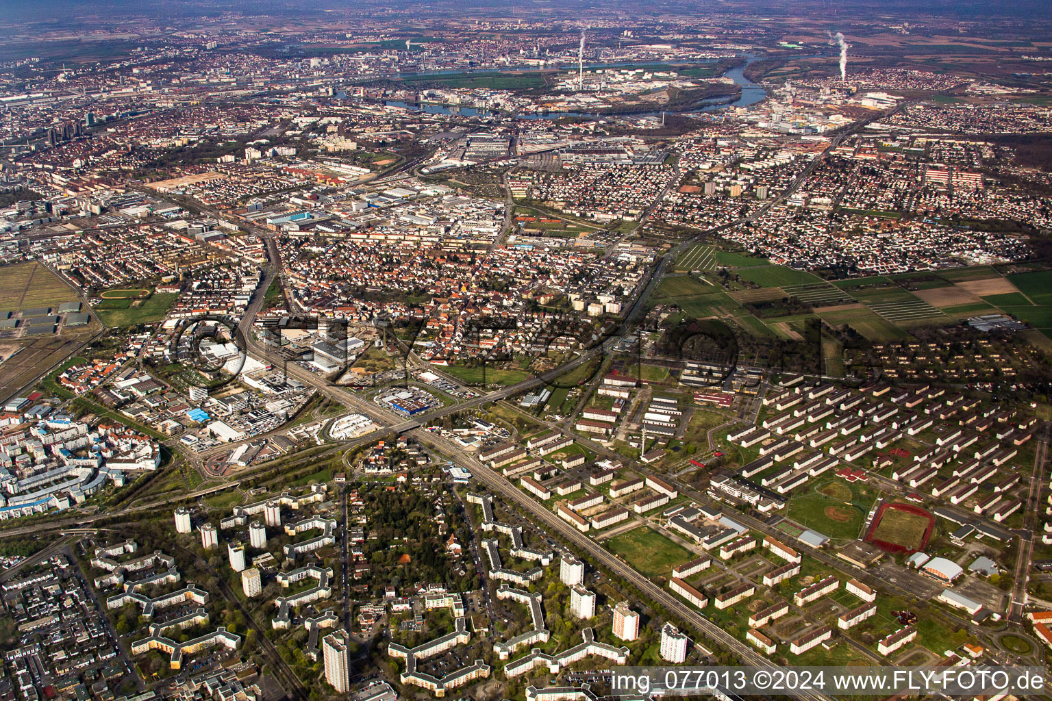 District Vogelstang in Mannheim in the state Baden-Wuerttemberg, Germany