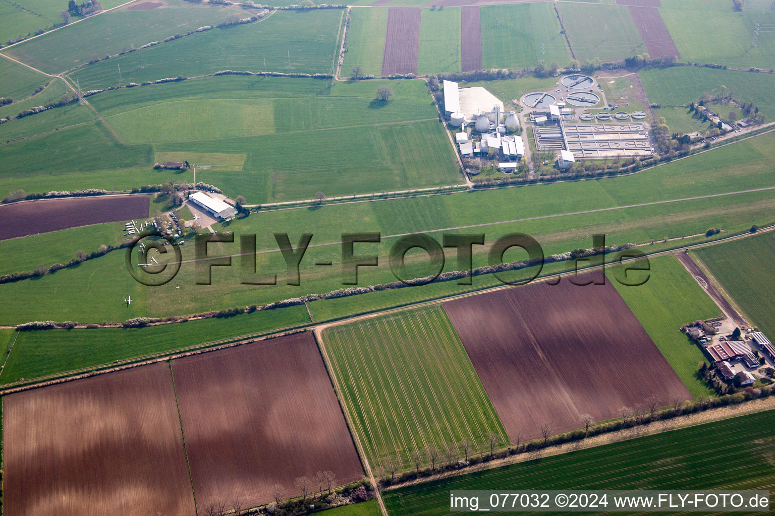 Airport in Weinheim in the state Baden-Wuerttemberg, Germany