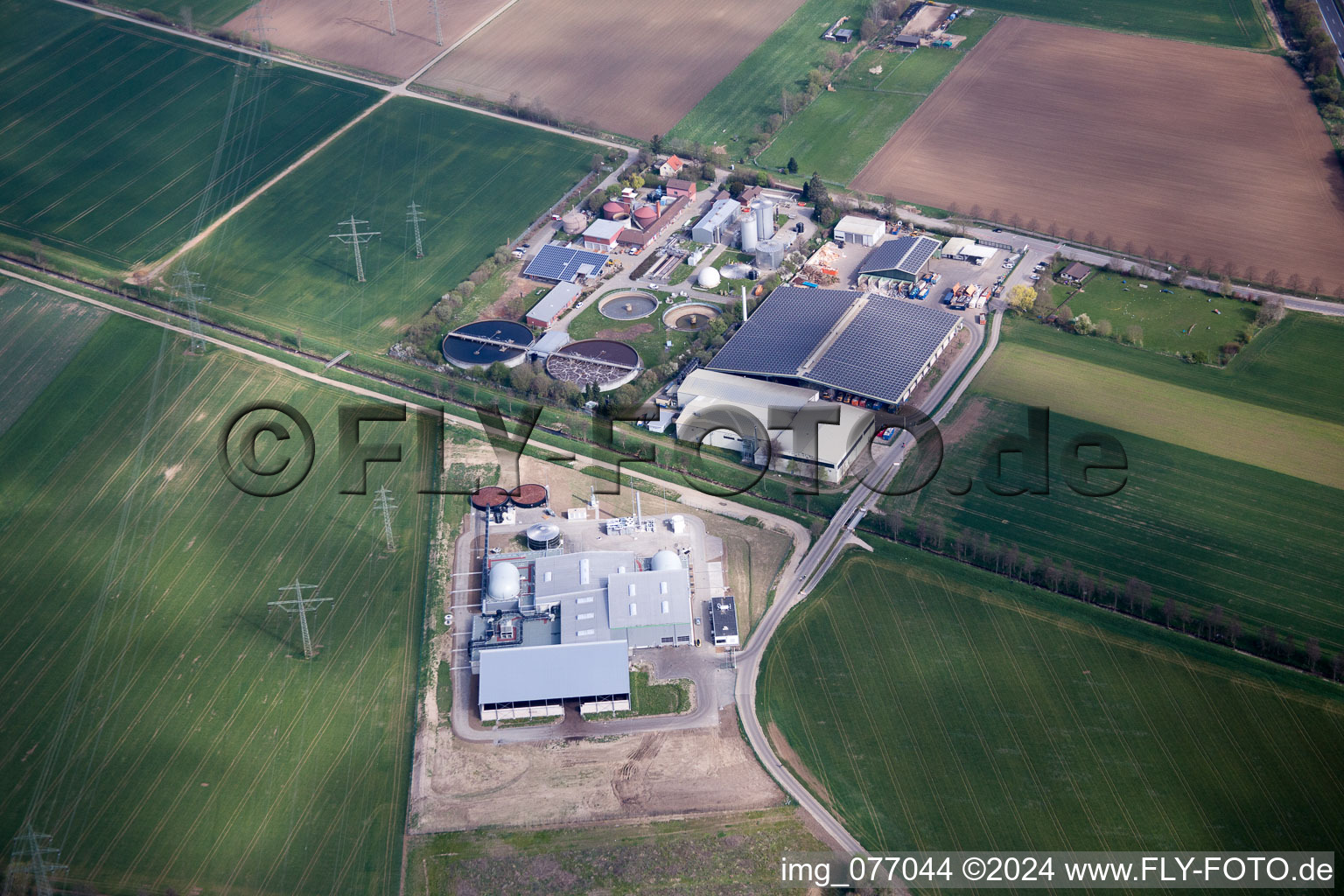 Aerial photograpy of Heppenheim in the state Hesse, Germany