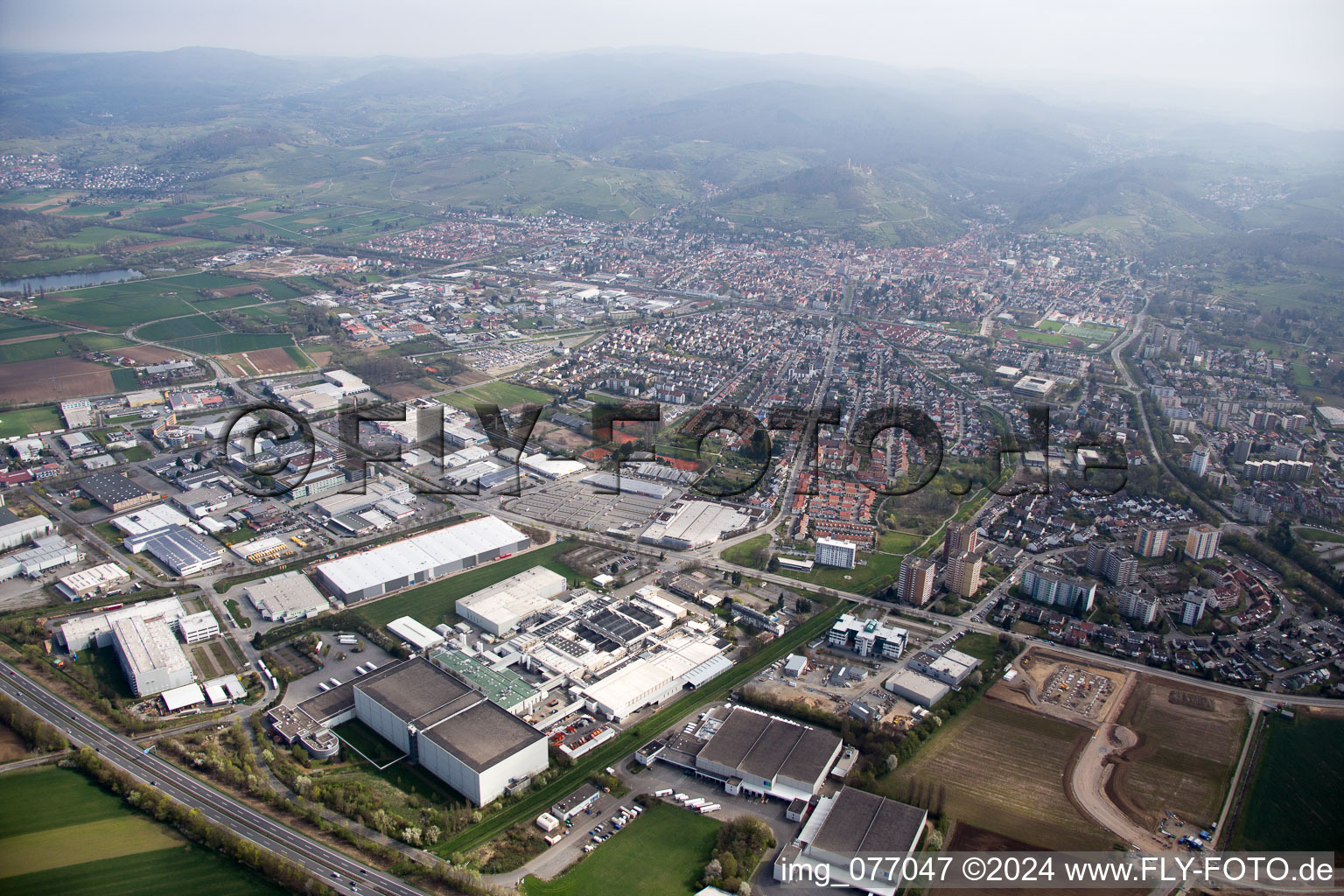 Oblique view of Heppenheim in the state Hesse, Germany