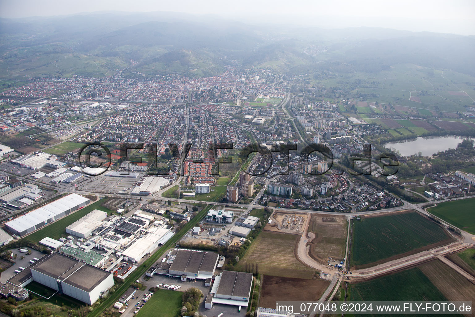 Heppenheim in the state Hesse, Germany from above