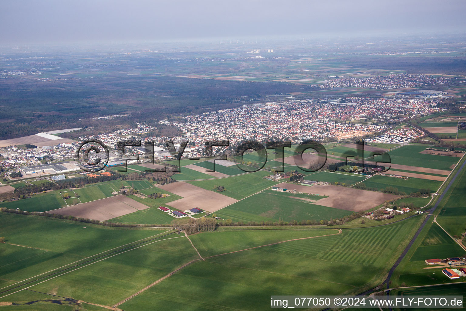 Lorsch in the state Hesse, Germany seen from a drone