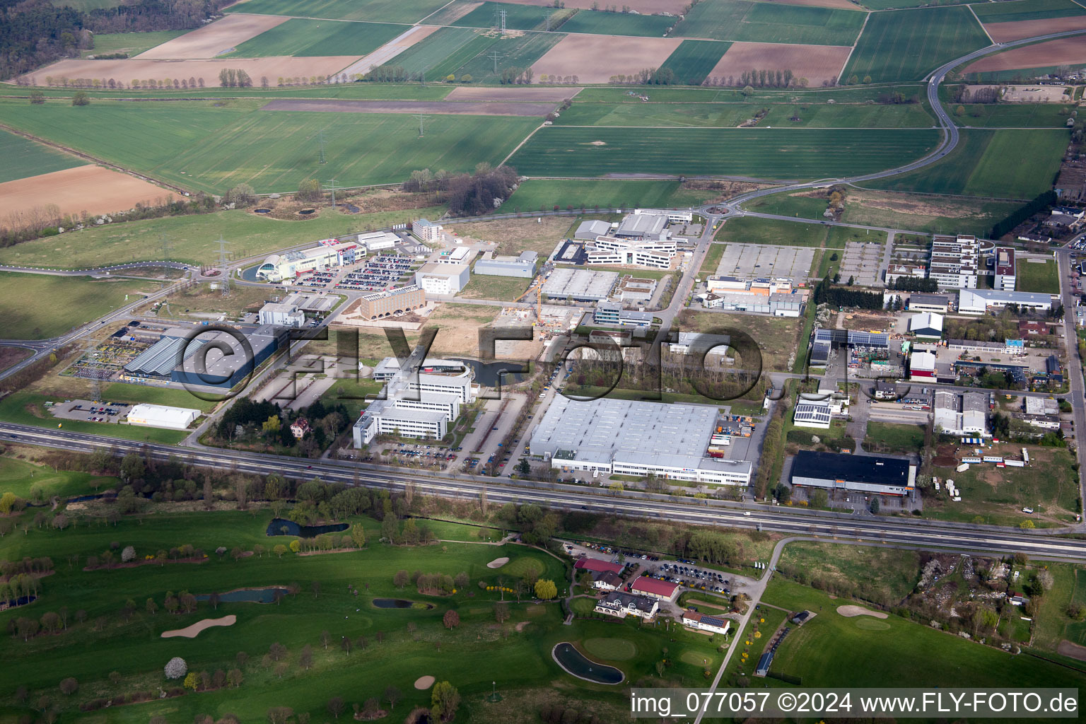 Aerial photograpy of Bensheim in the state Hesse, Germany