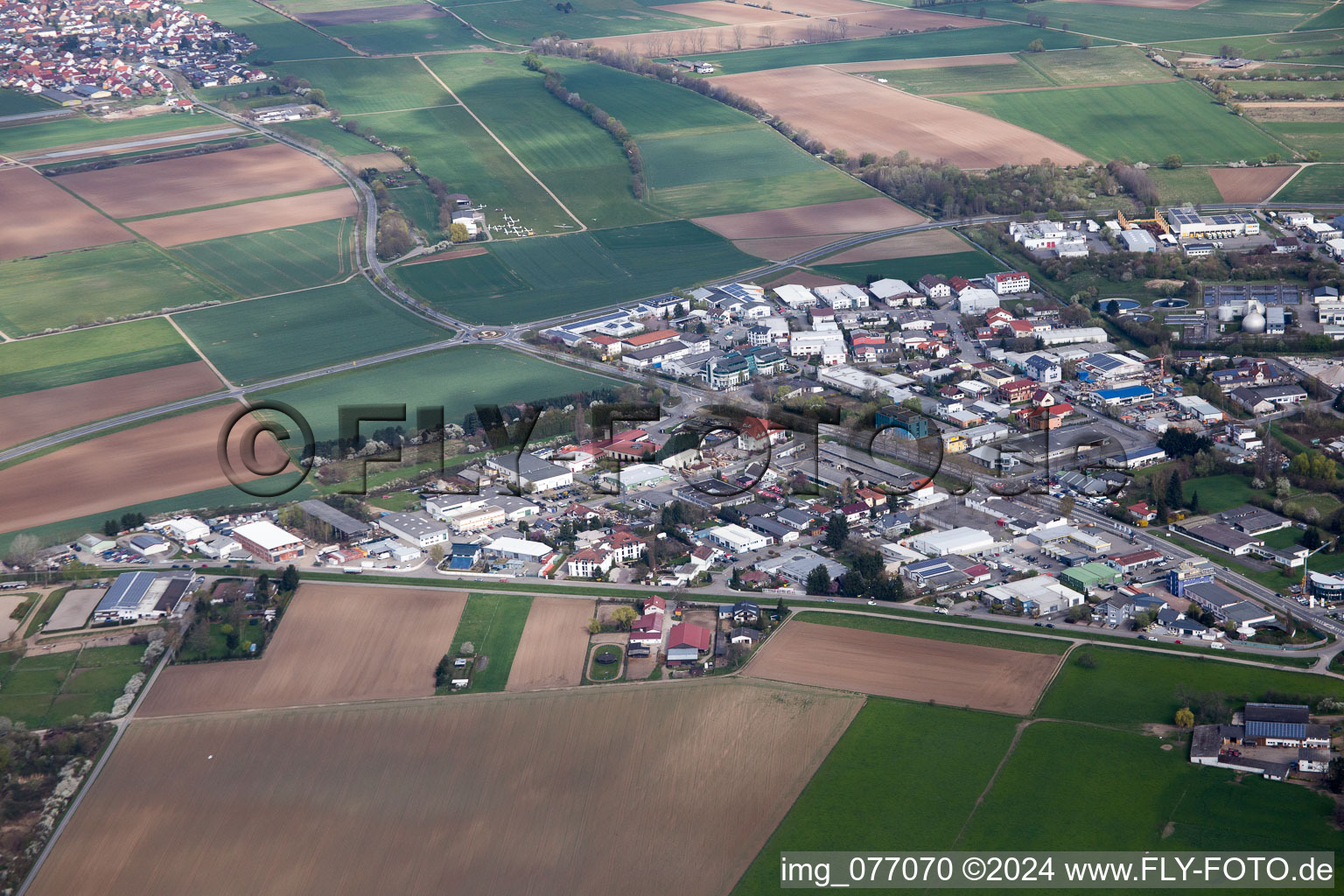 Bensheim in the state Hesse, Germany out of the air