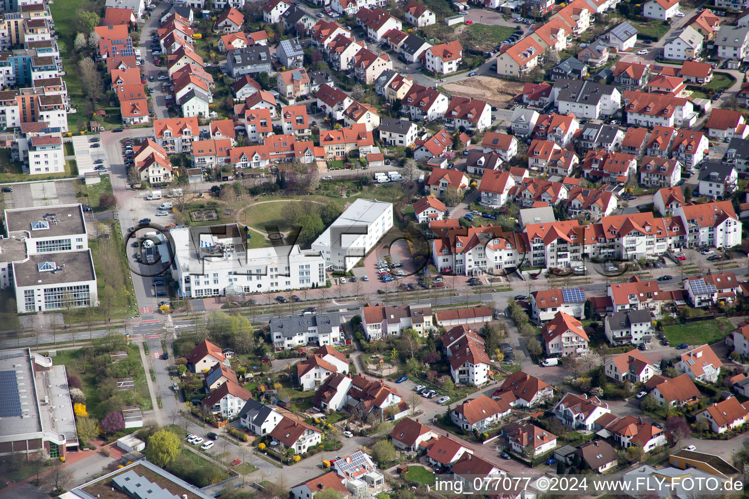 Bensheim in the state Hesse, Germany viewn from the air