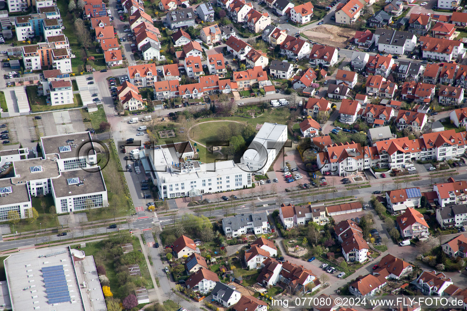 Drone image of Bensheim in the state Hesse, Germany