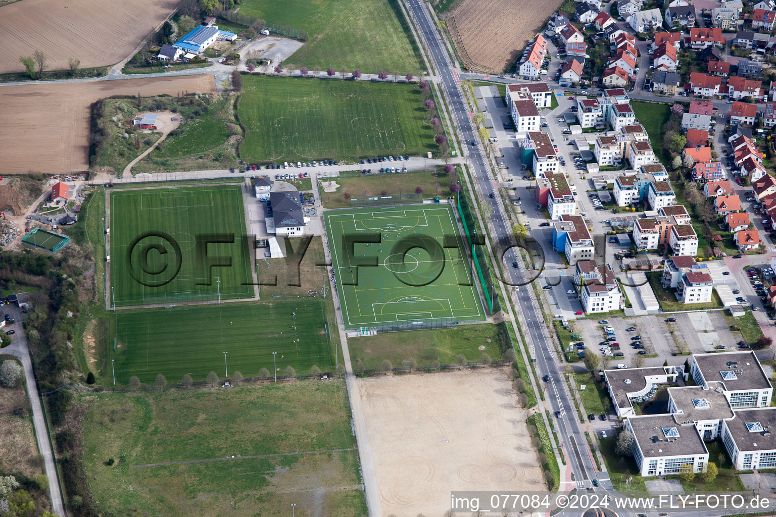 Bensheim in the state Hesse, Germany from the drone perspective