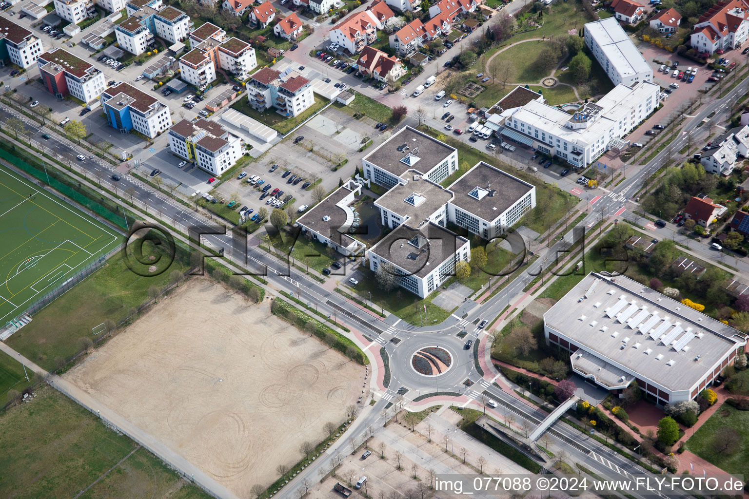 Bensheim in the state Hesse, Germany seen from a drone