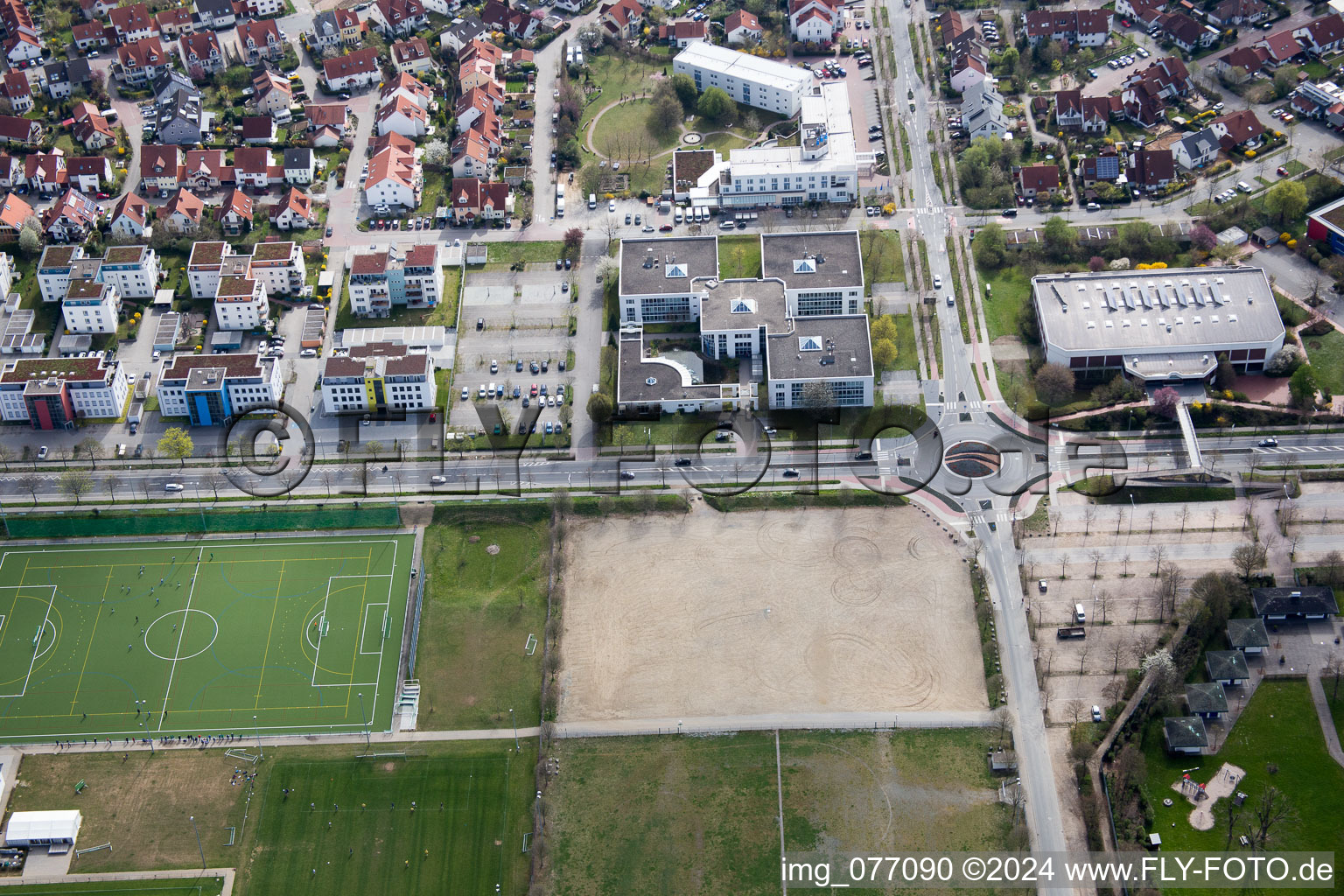 Aerial photograpy of Bensheim in the state Hesse, Germany