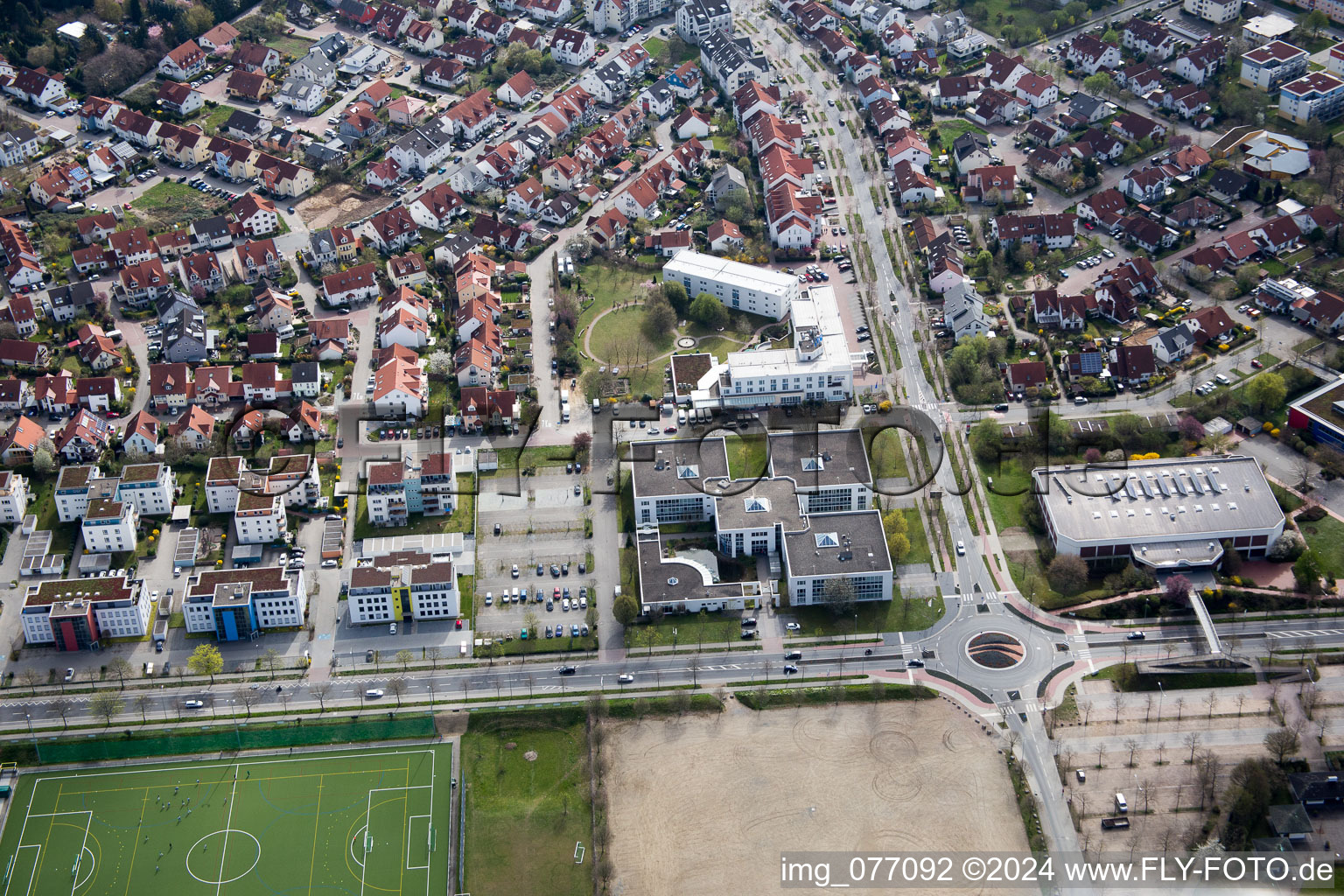 Bensheim in the state Hesse, Germany from above