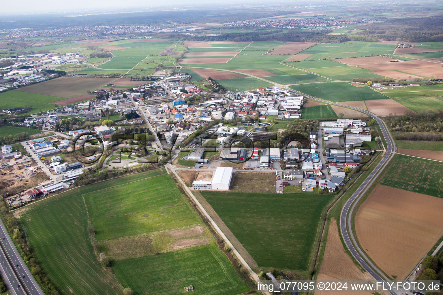 Bensheim in the state Hesse, Germany seen from above