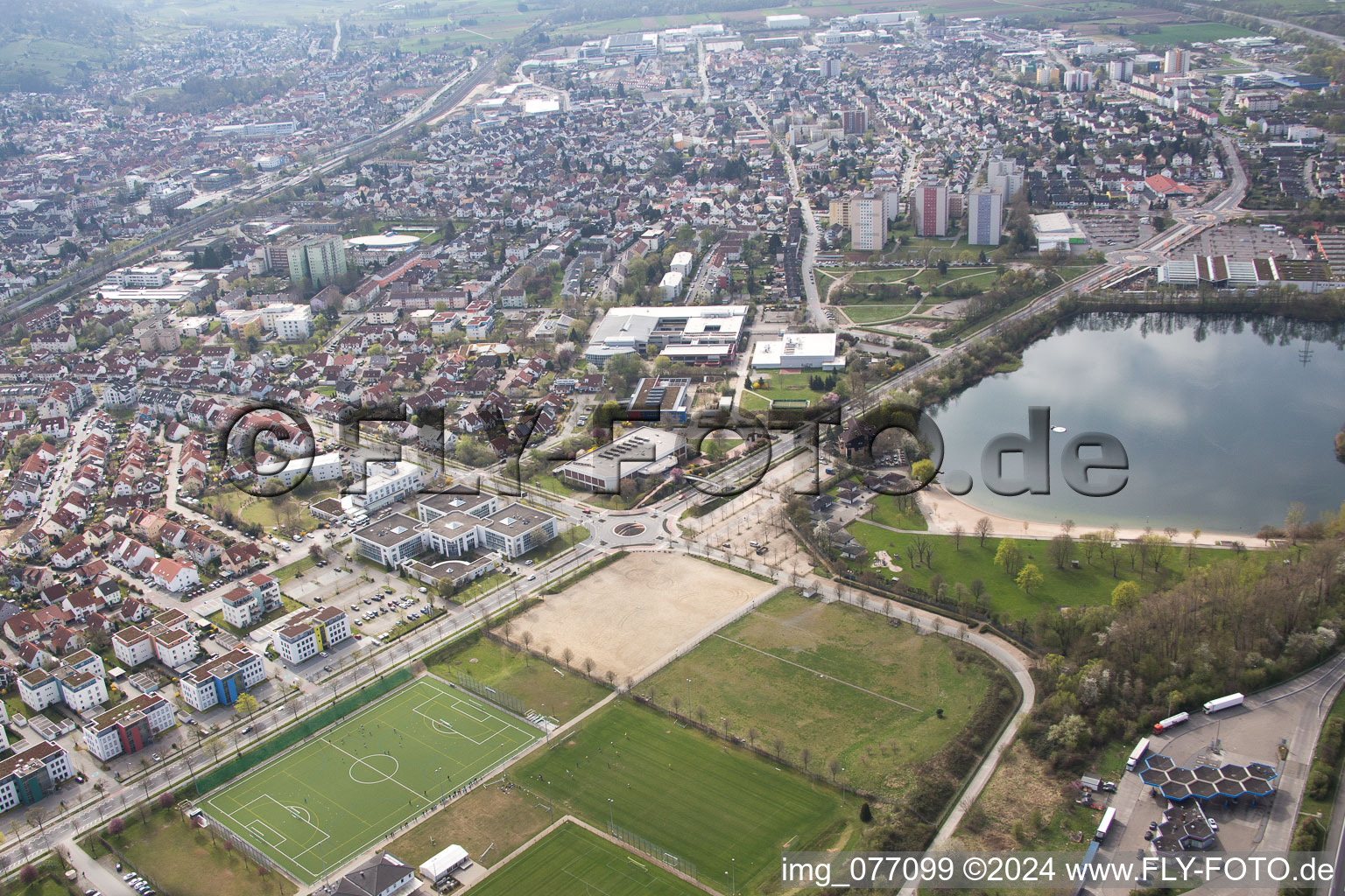 Bensheim in the state Hesse, Germany viewn from the air