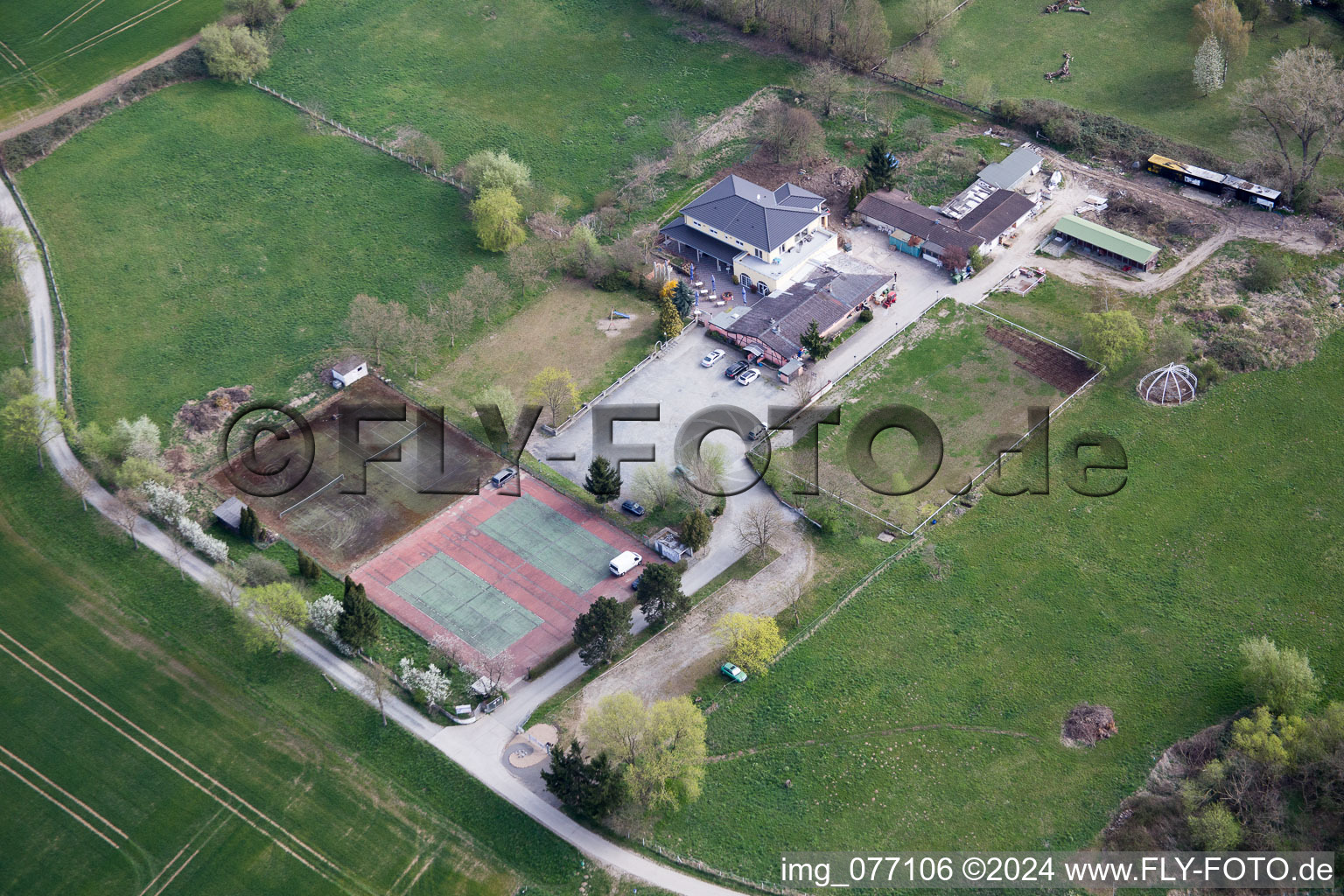 Aerial photograpy of District Auerbach in Bensheim in the state Hesse, Germany