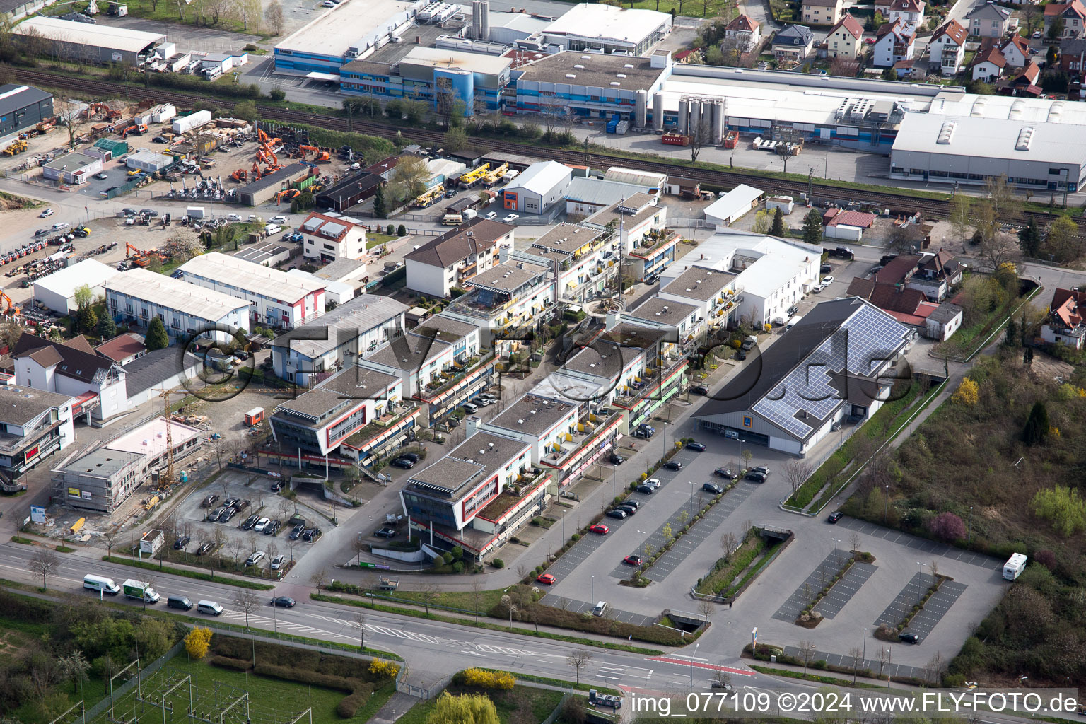 District Auerbach in Bensheim in the state Hesse, Germany from above