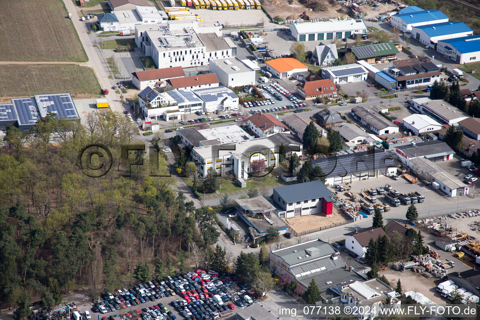 Drone image of Alsbach-Hähnlein in the state Hesse, Germany