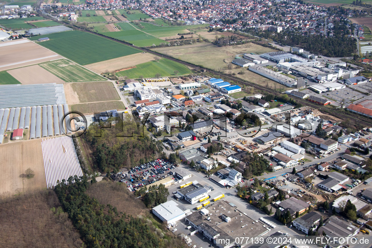 Alsbach-Hähnlein in the state Hesse, Germany from the drone perspective