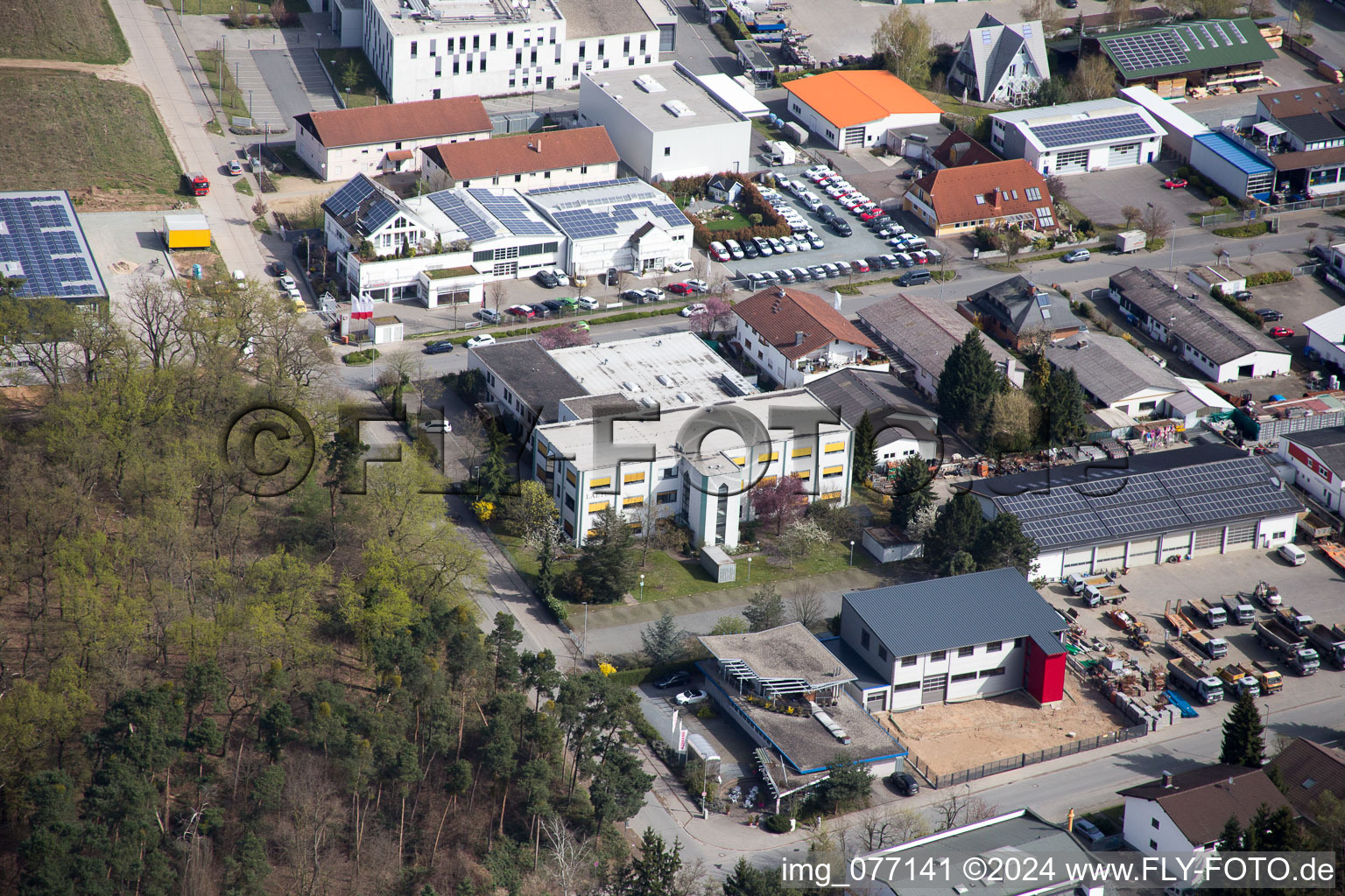 Alsbach-Hähnlein in the state Hesse, Germany from a drone