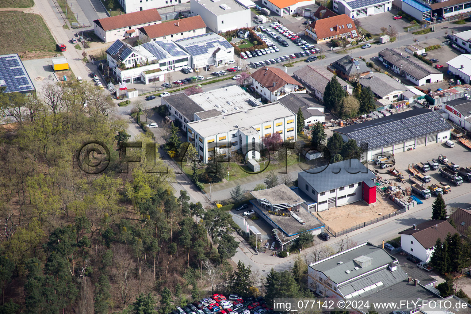 Alsbach-Hähnlein in the state Hesse, Germany seen from a drone