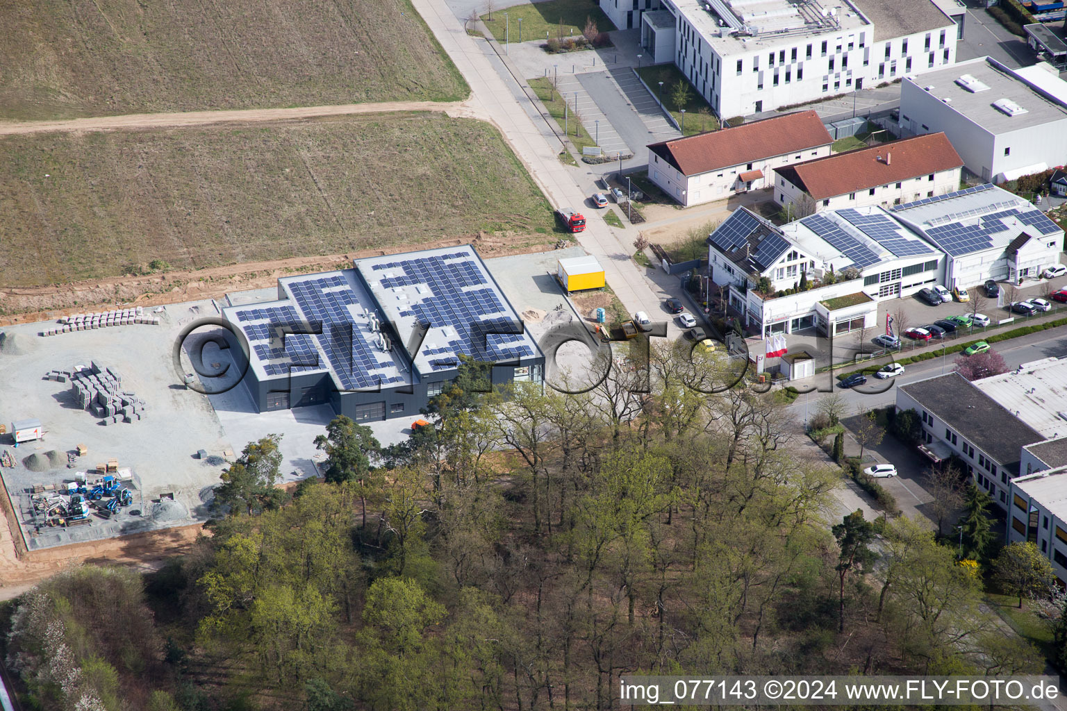 Aerial view of Alsbach-Hähnlein in the state Hesse, Germany