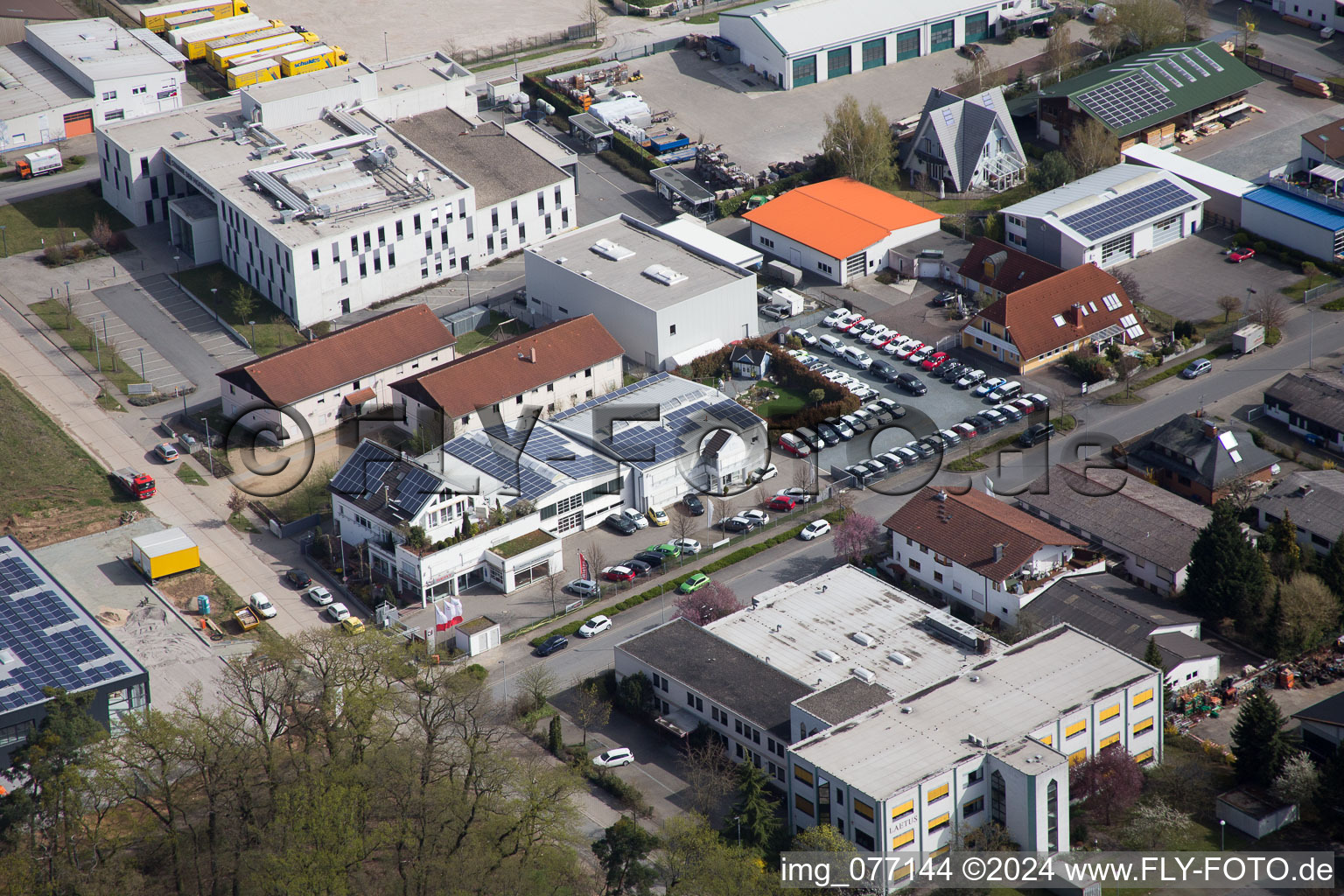 Aerial photograpy of Alsbach-Hähnlein in the state Hesse, Germany