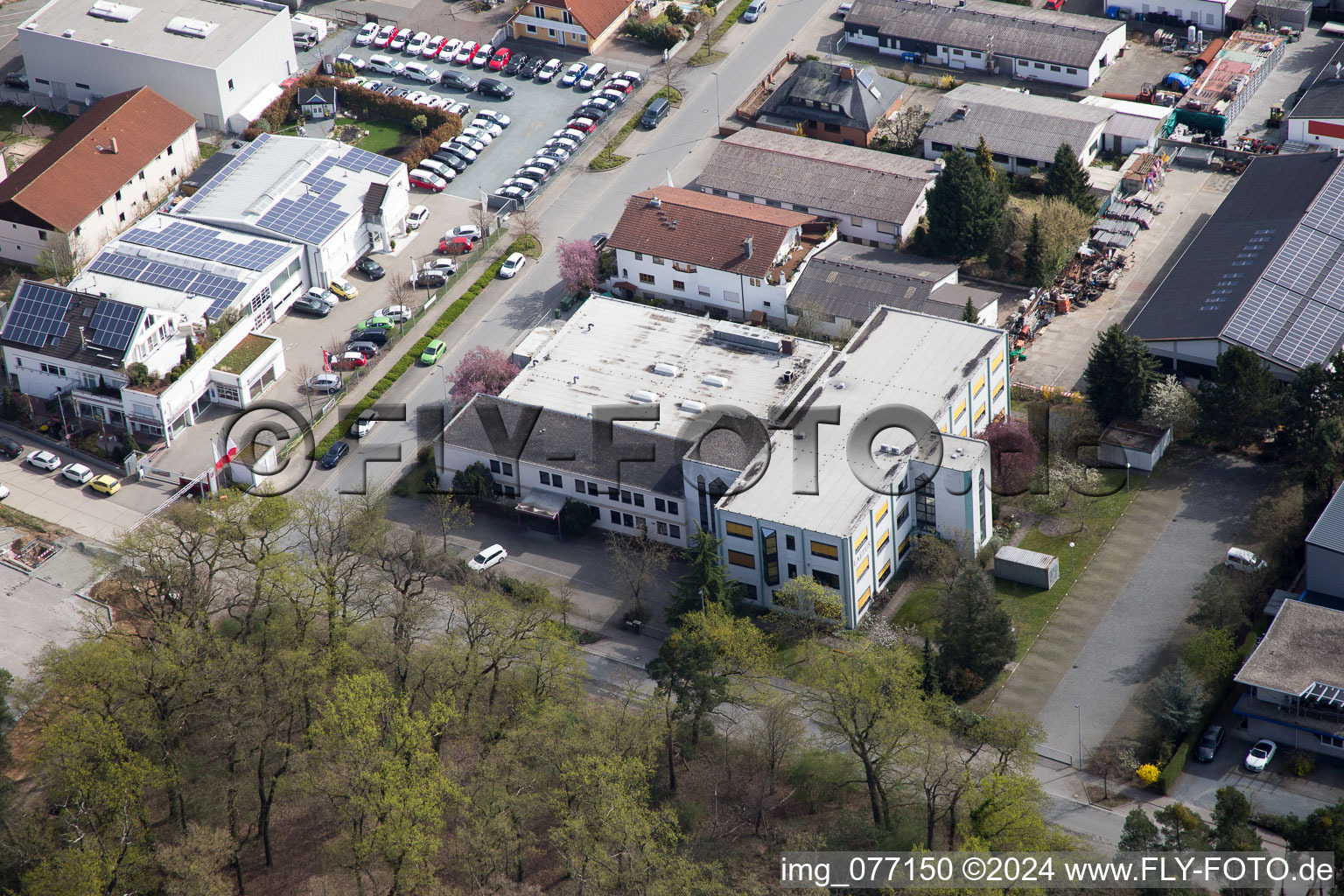 Alsbach-Hähnlein in the state Hesse, Germany from the plane