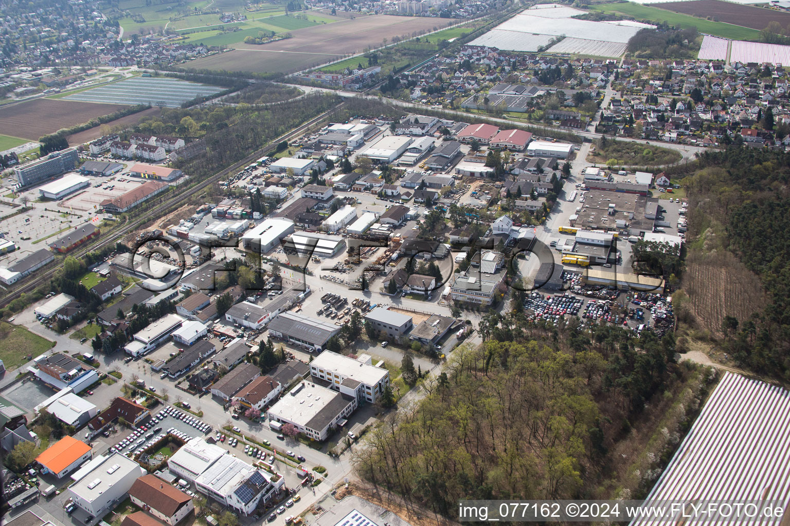 Drone image of Alsbach-Hähnlein in the state Hesse, Germany