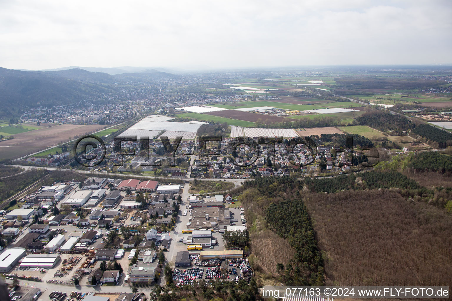 Alsbach-Hähnlein in the state Hesse, Germany from the drone perspective