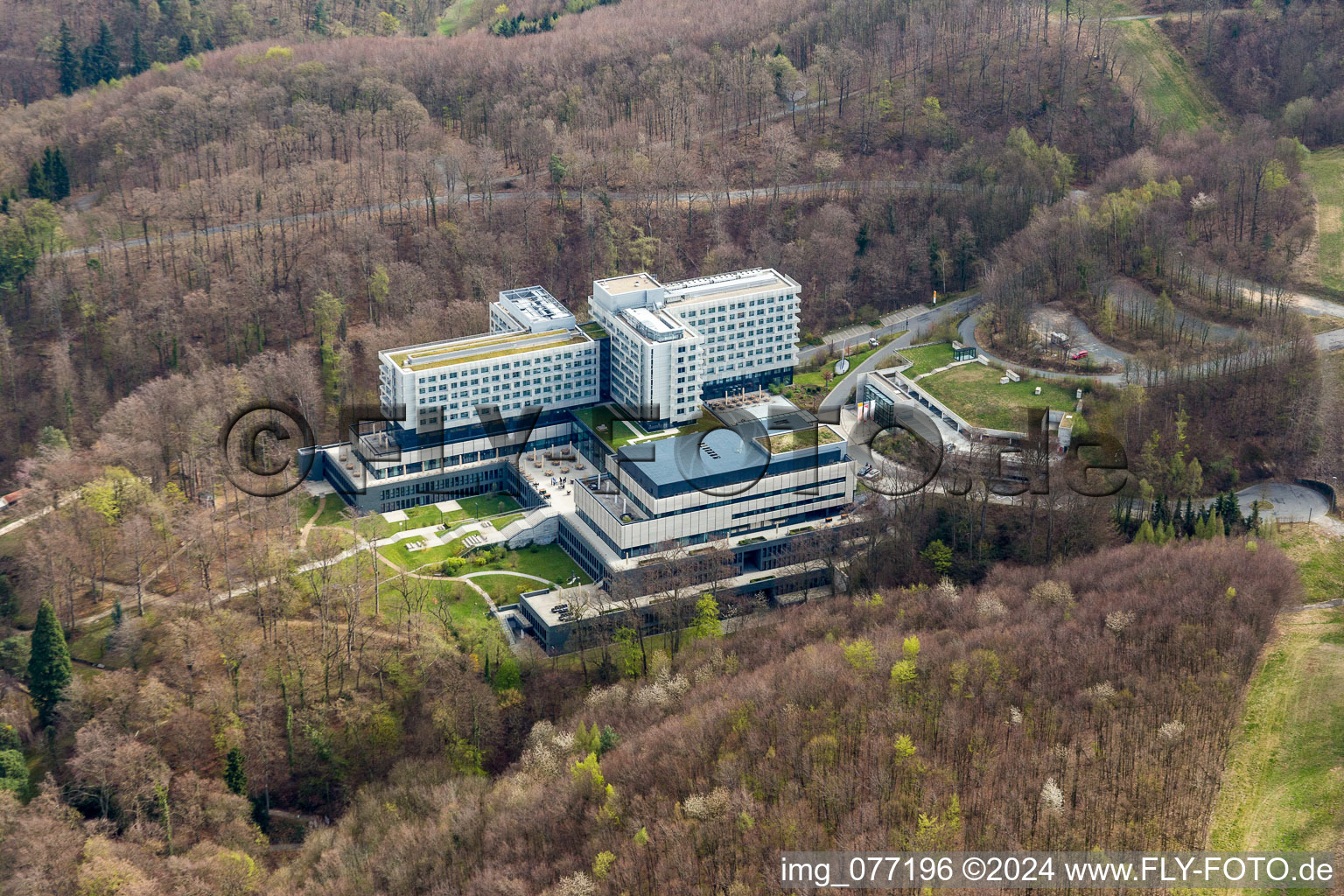 Aerial view of Lufthansa Cargo GmbH in Seeheim-Jugenheim in the state Hesse, Germany