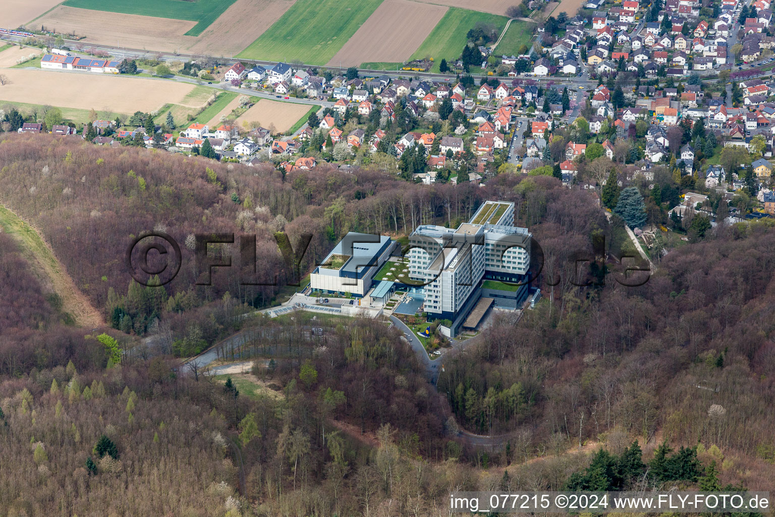 Aerial photograpy of Lufthansa Cargo GmbH in Seeheim-Jugenheim in the state Hesse, Germany