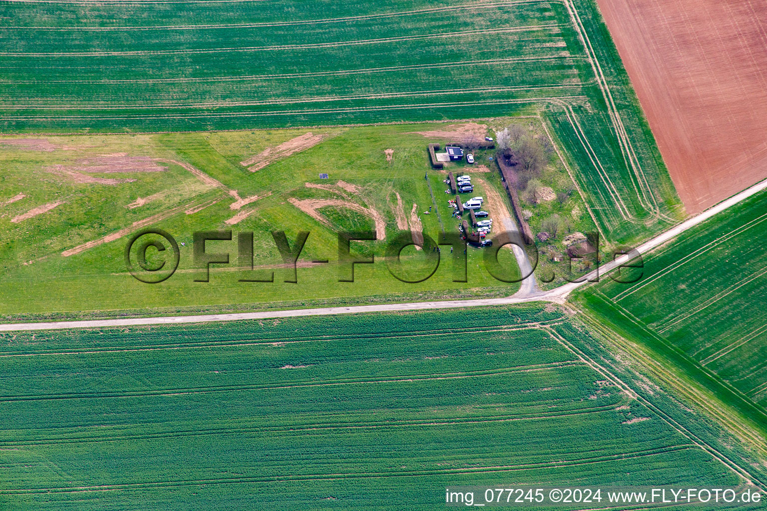 Model airfield in Ober-Ramstadt in the state Hesse, Germany