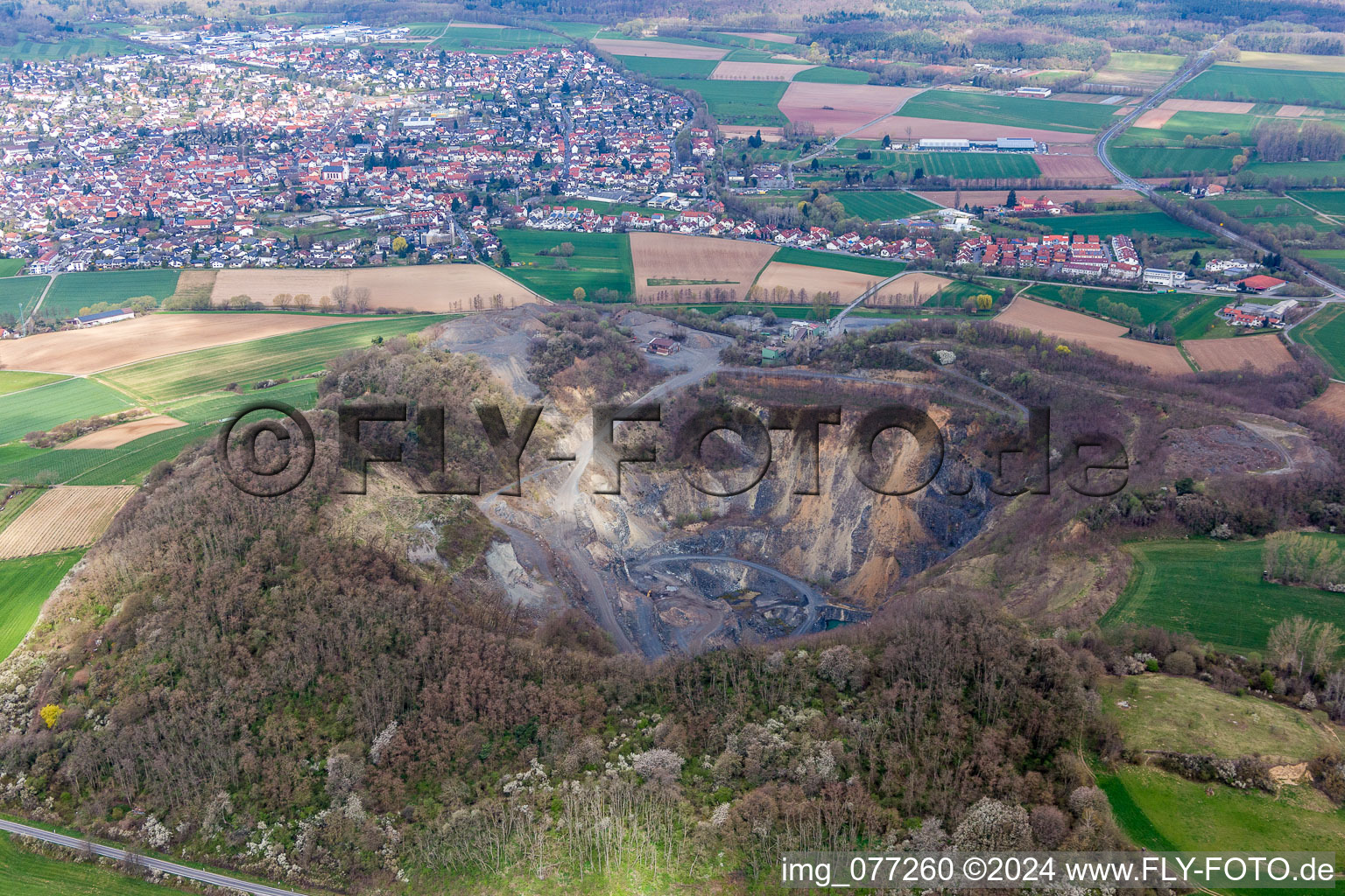 Quarry for the mining and handling of Basalt in the district Zeilhard in Rossdorf in the state Hesse, Germany